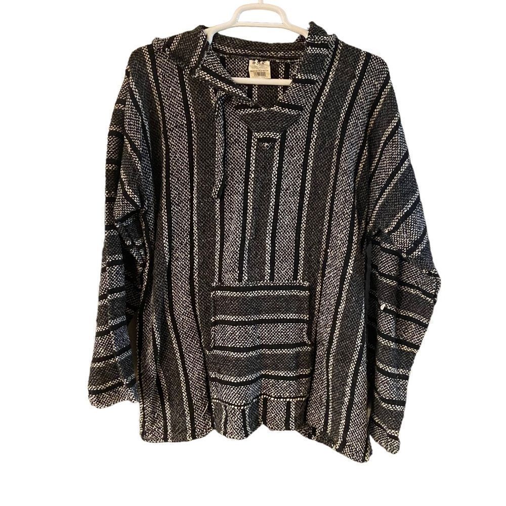 Baja Hooded Jacket Black, Grey and White Size XXL